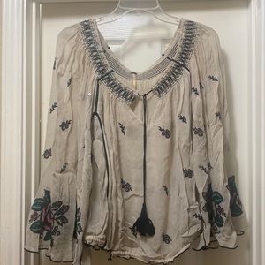 Free People embroidered blouse